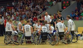 Die deutsche Rollstuhlbasketball-Nationalmannschaft der Herren