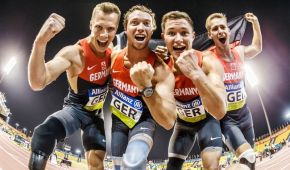 WM Doha 2015 Staffel Gold © Marcus Hartmann