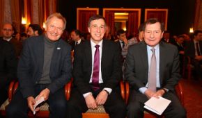 (v. li.) Friedhelm Julius Beucher (DBS), Dr. Joachim Breuer (DGUV) und Wladimir M. Grinin, Botschafter der Russischen Föderation. Foto: Thilo Rückeis/Der Tagesspiegel