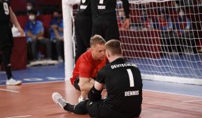 Enttäuschung nach der Niederlage bei Deutschlands Goalballern