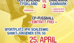 Plakat für CP-Fußball Länderspiel