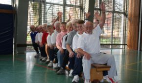 Teilnehmer einer Herzsportgruppe